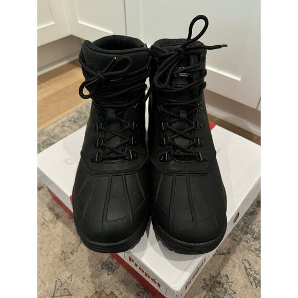 NEW Propet Mens Blizzard Mid Lace Leather Boot M3789 Black Size 11.5 X-wide 200g - Picture 7 of 11